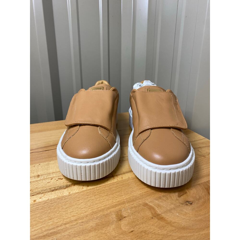 Puma Basket Platform Strap Women’s Apple Cinnamon Tan Leather Size 9 New! - Picture 4 of 8